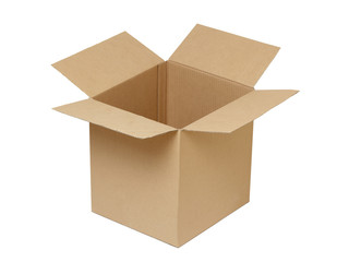 Open cardboard box.