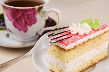 tasty pastry with the tea