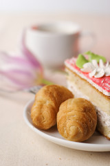 tasty pastry with the coffee