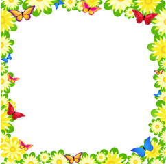 Floral butterfly background