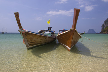 Fototapeta na wymiar Boote in der Andamanensee