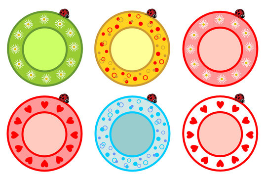 Plate with ladybud