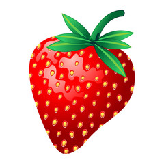 Fresh and tasty strawberry isolated over white background