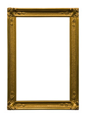 Antique picture frame with clipping path