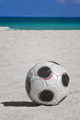 Soccer ball Miami beach - 13187424