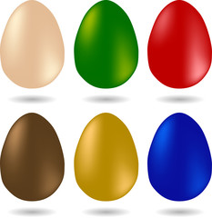 Set of easter eggs. Used mesh.