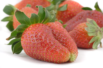 Ripe strawberry.