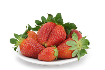 Fresh srawberry on a plate.