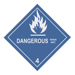 Dangerous When Wet Warning Label