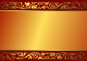 Vintage bronze frame with place for the text