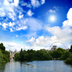 Fototapeta na wymiar London city landscape