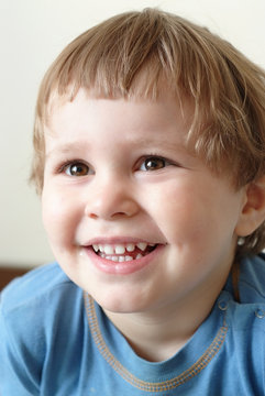 closeup portrait of adorable boy