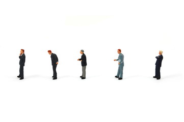 business people on white background