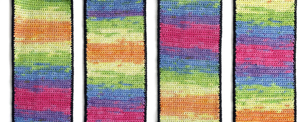 texture of multi-colored knitting scarf