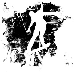 Skateboard or Snowboard in grunge style