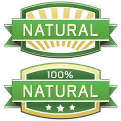 Natural product, food, or service vector packaging label