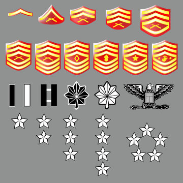 Marine Corps rank insignia for officers and enlisted - texture