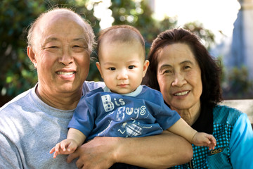 Child and grandparents