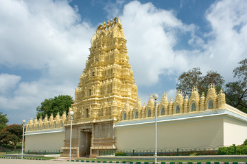 The temple inside the premises of the famous Mysore Palace
