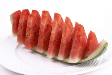 Wassermelone geschnitten
