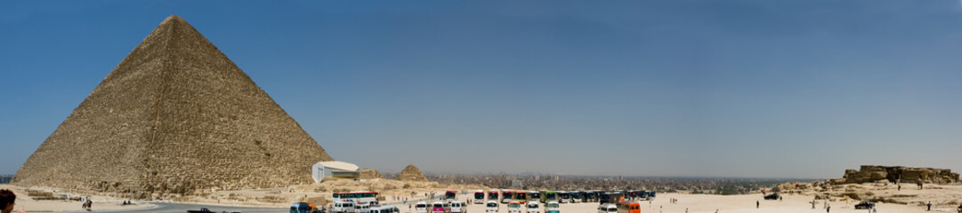 Fototapeta na wymiar Panorama Kair Wielka Piramida