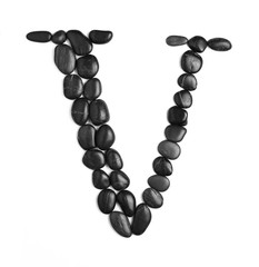 Rock Letter on White