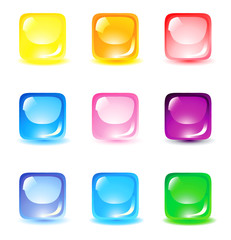 Set of colorful buttons. Vector