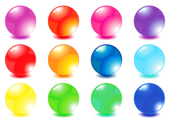 Set of colorful buttons. Vector