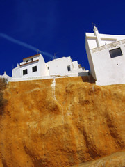 Albufeira with white houses in Portugal