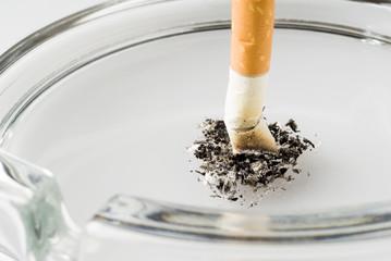 Cigarette Butt In An Ashtray