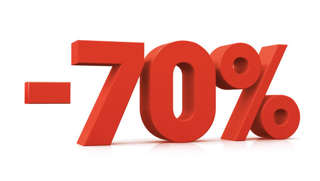 percentage, -70%