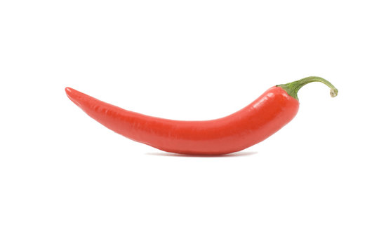 Cayenne pepper isolated on white.