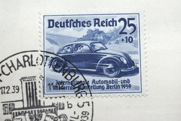 German postage stamp. International Car Exhibition in Berlin.
