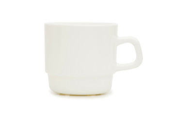 Empty cup isolated on the white background