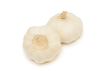 Garlic isolated on white background.