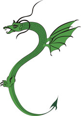 Green chinese dragon