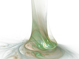 High detailed digitally rendered abstract green energy flow. Goo