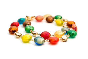Necklace made of colorful beads