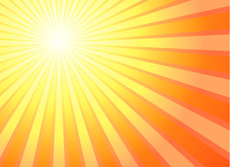 Hot summer sun. vector illustration