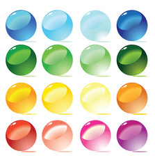 Colorful vector spheres set.