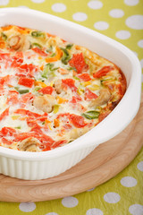 Omelette with vegetables..
