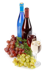 Fototapeta na wymiar Wine and grapes