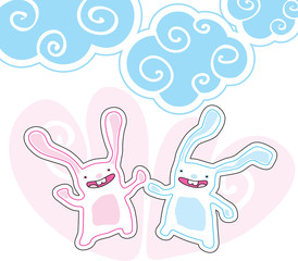 Vector Easter postcard