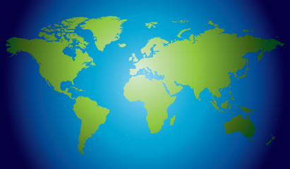 Hand drawn highly detailed world map