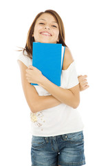 student with book
