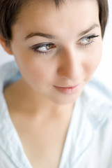 Beautiful girl with perfect skin and hair