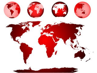 world map illustrated