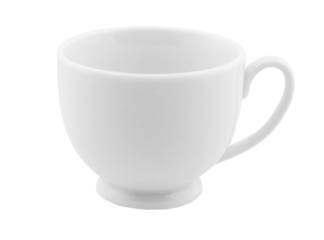 Tea cup on white