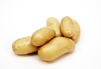 Potatoes isolated on a white background