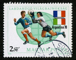 Football. Argentina 1978. Timbre postal.